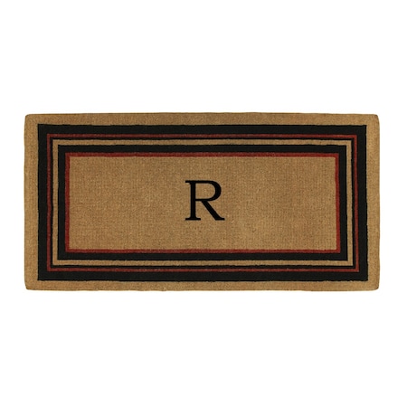 Calloway Mills Monogram Door Mat, Natural, Black, Red, 36 in W x 72 in L 180063672R